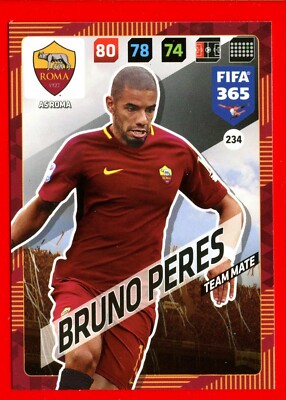 FIFA 365 2018 -Panini Adrenalyn - Card TEAM MATE No. 234 - BRUNO PERES - ROME