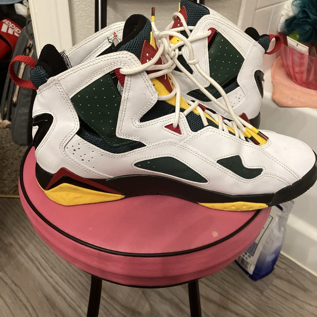 Size 10.5 - Air Jordan True Flight White Fir Amarillo for sale