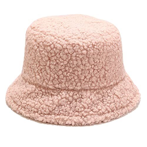 Winter Warm Plush Fuzzy Bucket Hat Faux Fur Shearling  display picture 1