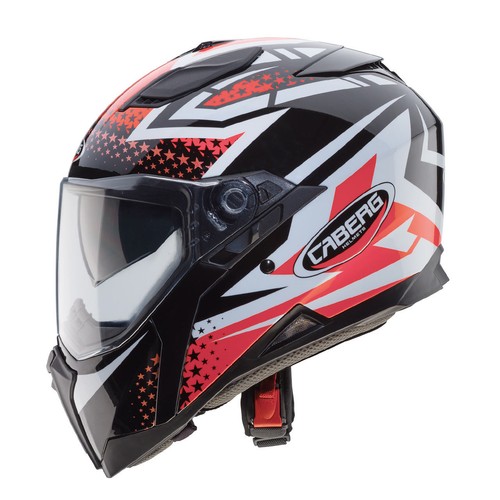 CASCO INTEGRALE CABERG JACKAL SNIPER BLACK / WHITE / RED FLUO TAGLIA M  (57-58) | eBay