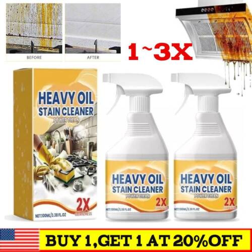 Clean Kitchen Oil Stains Spray, Kitchen Heavy Oil Cleaning Agent 100ml 1-3PC