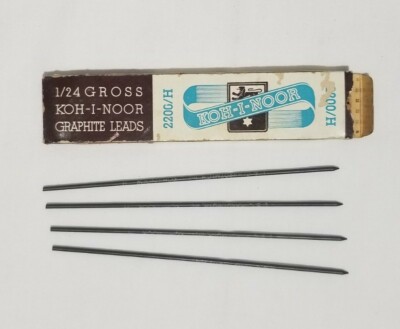 Vintage Koh-I-Noor Hardtmuth 2200 NOS 2mm 2H Drafting Lead 6 Pack Sleeve USA