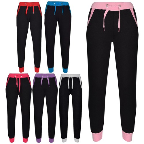 Kids Fleece Jogging Bottoms Joggers Two 