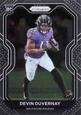Devin Duvernay RC 2020 Panini Prizm Rookie Card #380 Base | Baltimore Ravens. rookie card picture