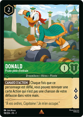 Disney Lorcana Karte Kapitel 7 Donald - Pirat voller Tatendrang 098/204 Selten DE