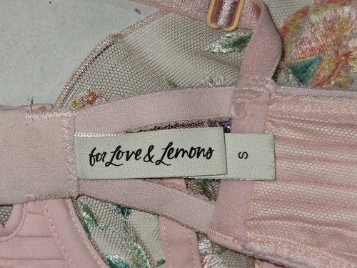 Pastel Watercolor Rose Pink Bra For Love & Lemons Small Fantasy Fairy - Picture 8 of 8