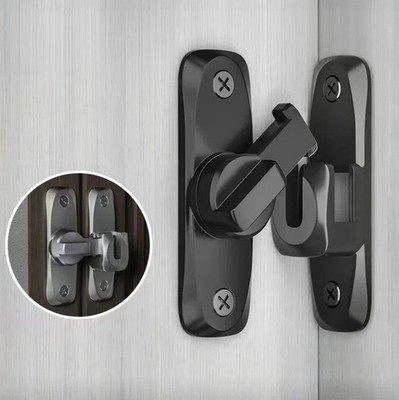 90°/180° Flip Zinc Alloy Door Lock Anti-Theft Latch for Sliding & Gate Doors