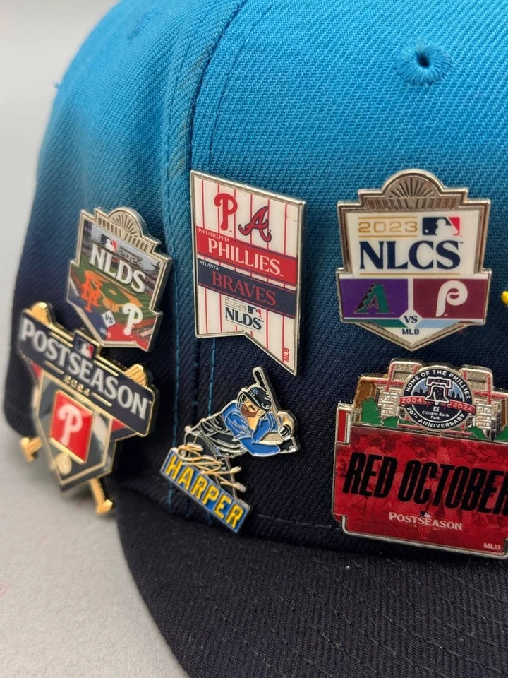 Philadelphia Phillies New Era City Connect Icon W/ Pins Fitted Hat Sz 7 3/8 - Image 4 of 4