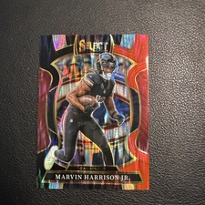 2025 Panini Select - Concourse Marvin Harrison Jr. #22 Black & Red Shock Prizm