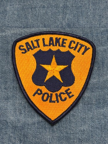 Salt Lake City Police Collectable Patch: Sew-On Gold & Navy - Vintage Accessory