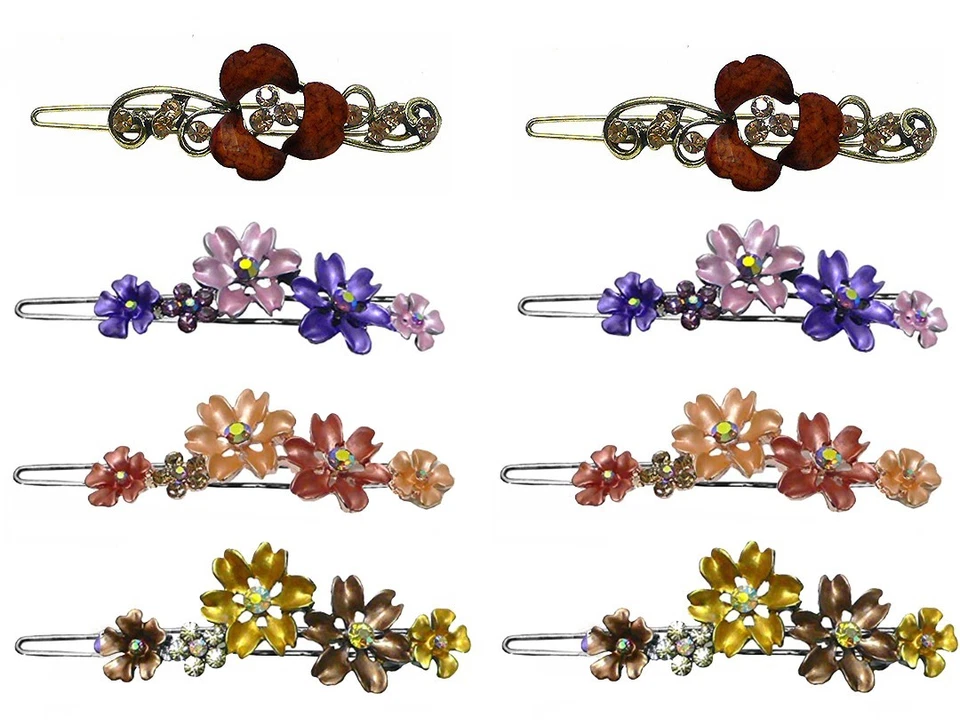 Set of 8 to Set of 16 Bella Snap Clip Thin Hair Barrettes Vibrant Colors P0140 - Image 3 of 4