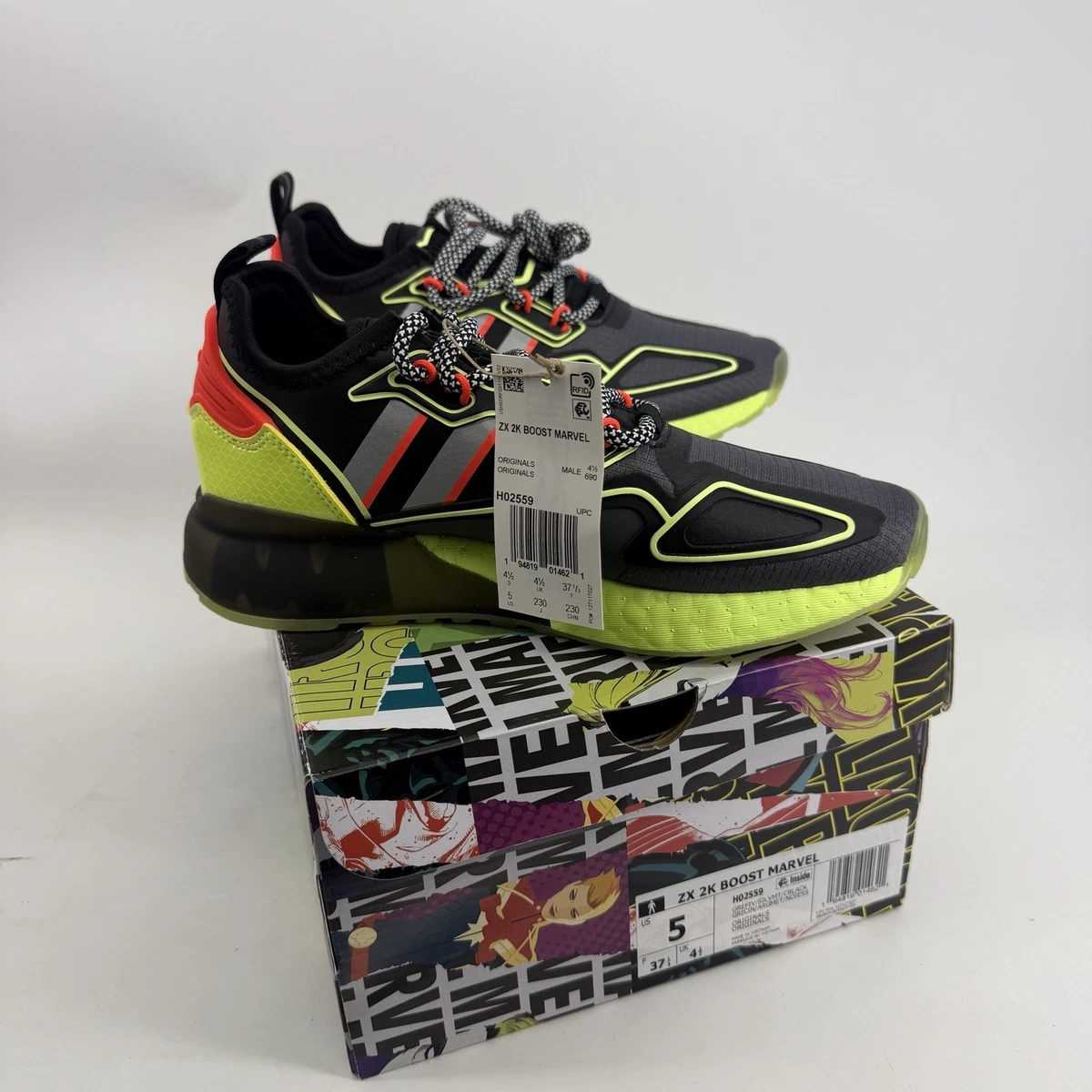 Marvel x adidas ZX 2K Boost Stark Industries - Black Solar Yellow