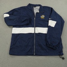 VTG Navy Midshipmen Jacket Men XL Nike Windbreaker Full Zip Swoosh Bill Goat 90s