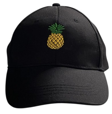 Pineapple Embroidered Dad Hat Adjustable Baseball Cap Unconstructed