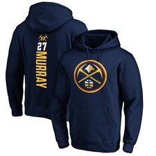 Men's Navy Denver Nuggets Playmaker Name  Number Pullover Hoodie