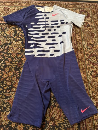 Nike Pro Elite 2023 Team Speedsuit Blue Pink Mens Size MEDIUM DR4849-455 - Picture 1 of 3