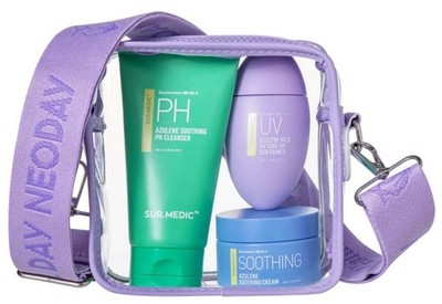 Sur.Medic X Dreamcatcher Ji U Hyeon Set Azulene Soothing Care Set Purple Bag NEW