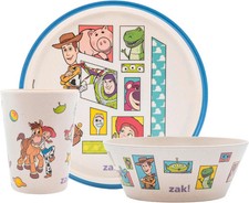 Zak Designs Disney Toy Story 3 Piece Kids Dinnerware Plate Bowl Tumbler