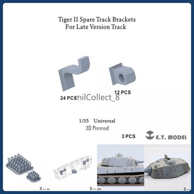 ETmodel 1/35 Tiger II Spare Track Brackets for Late 18-Tooth Track 3D Print