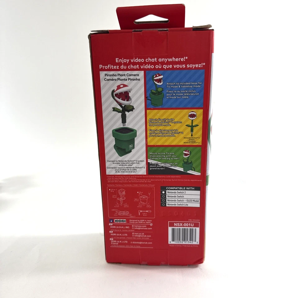 Hori 2025 Nintendo Switch 2 Piranha Plant Camera  - New, Sealed - Damaged Box - Image 3 of 4