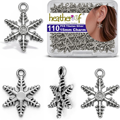Star Charms for Jewelry Making Silver Tibetan Star Moon Snowflake Pendants Non T