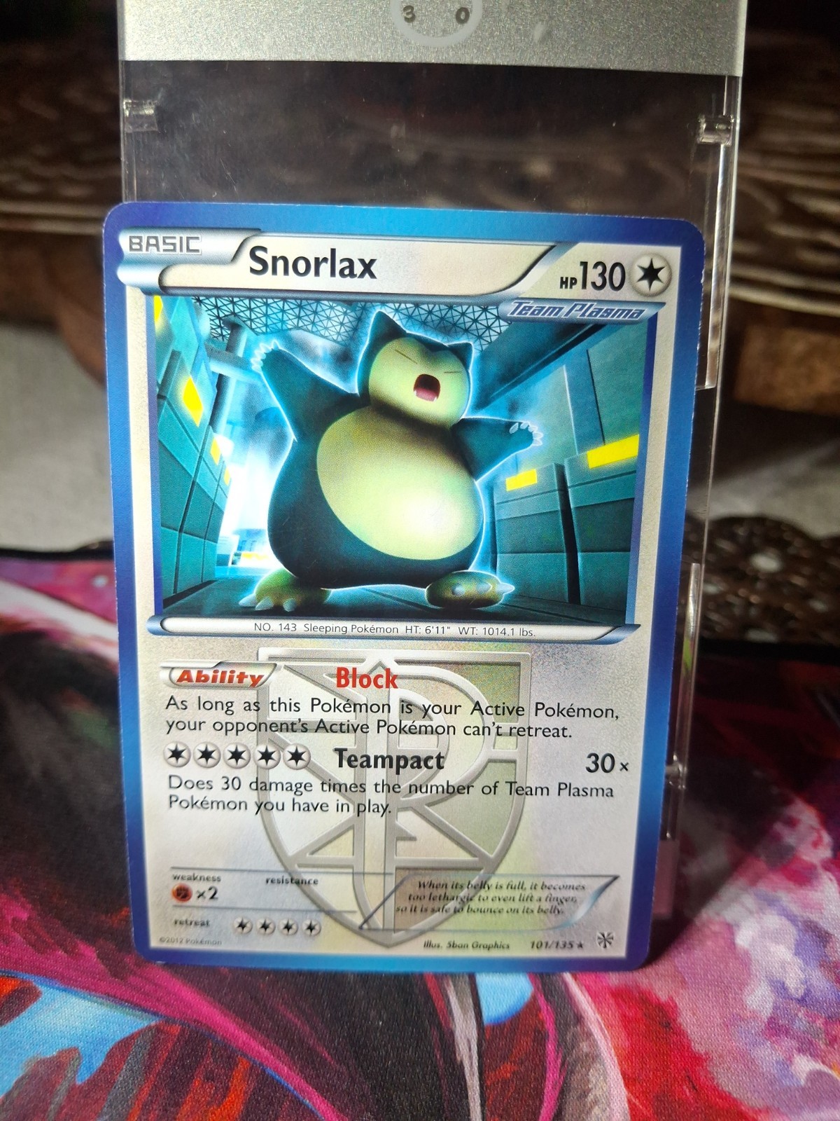 Pokémon TCG Snorlax Team Plasma Rare Plasma Storm 101/135 Regular ENG