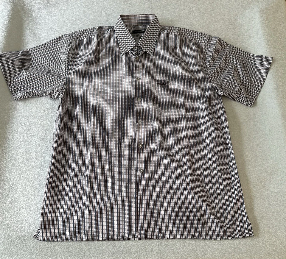 Camisa Crocodile International Para Hombre 2XL Camisa A Cuadros Manga Corta Abotonada Foto 2 de 4