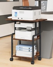 23.6-in Printer Stand W/ Storage 3-Tier Printer Table Home Office Printer Cart