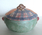 Italy Peasant Woman Lidded Casserole with Handles — photo 4