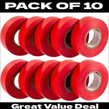 Pack of 10x Electrical Insulation Tapes PVC Flame Retardant Wire Tape 19mm x 20m