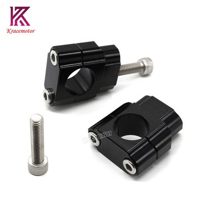 Universal CNC Black 1 1/8'' 28mm Motorcycle HandleBar Fat Bar Risers Mount Clamps