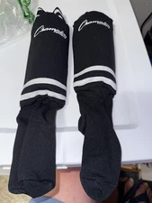 Champion Sports Sock-Style Soccer Shin Guard Black/White