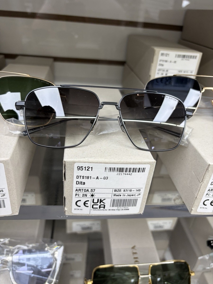 DITA DTS181-A-03 ARTOA.57 Men's Square Metal Sunglasses Gradient