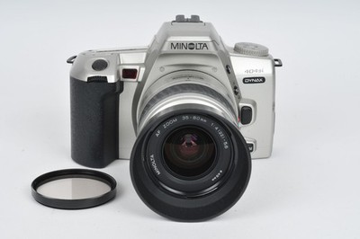 Minolta Dynax 404Si analoge Kleinbildspiegelreflex silber mit 35-80mm Sony kompatiblem Objektiv #8911