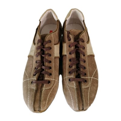Car Shoe x Prada Suede Brown Two Tone Lace Up EU 40 US Womens 9