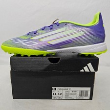 Adidas F50 League TF Soccer Cleats JH7724 Purple Rush Lucid Lemon Mens Size 11