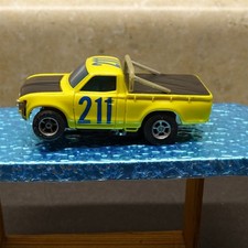 Vintage Aurora AFX Datsun Baja Pick-UpSlot Car Racer, Yellow-Black