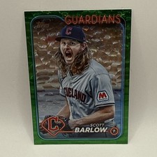2024 Topps Update Series - Scott Barlow #US42 Green Crackle Foilboard /499 MLB