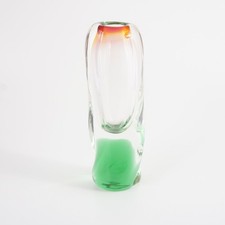 Josef Rozinek für Nový Bor Glas Vase Vintage 60er Jahre ca. 19 cm hoch