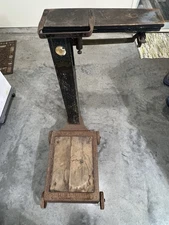 Vintage Antique Fairbanks Portable Rolling Floor Scale Cast Iron No 11-1/2 750lb
