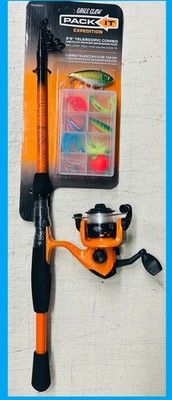 EAGLE CLAW Pack-It Telescopic Spinning Rod/ Reel Combo 6'6'' #PK66MMSC FREE SHIP!