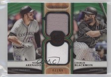 2018 Topps Tribute Dual Relics Green 7/99 Nolan Arenado Charlie Blackmon b9e