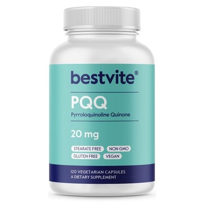 PQQ 20mg (Pyrroloquinoline Quinone) (120 Vegetarian Capsules)-No Stearates 