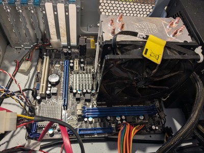ASRock 960GM-VGS3 FX Motherboard, Unknown CPU and CoolMaster Heatsink