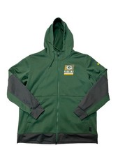 Nike Onfield Sweatshirt Mens XL Green Bay Packers Full Zip Hoodie
