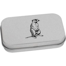 'Meerkat Standing' Metal Hinged Tin / Storage Box (TT048230)