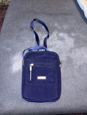 BAGGALLINI Blue Adjustable Crossbody Multi Zip/Compartment Bag