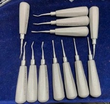 Lot of 9 PCS hu friedy Dental Elevator Combo Apexo E301 E302 E303
