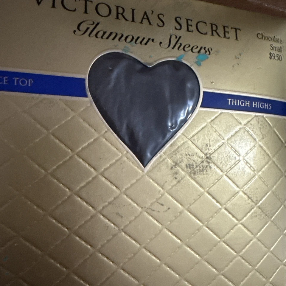 De Colección Victoria's Secret Glamour Encaje Transparente Top Muslo Alto Chocolate Pequeño Hoisery Foto 2 de 4