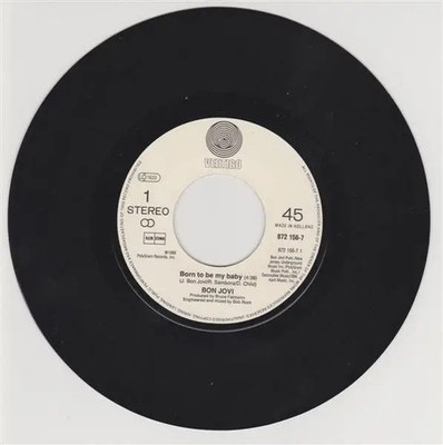 Bon Jovi Born To Be My Baby Vinyl Single 7inch NEAR MINT Vertigo